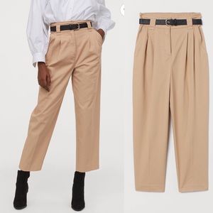 H&M Belted Ankle-length Pants